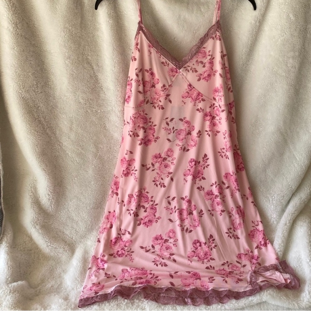 pink mini floral dress